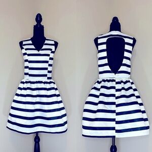 Sailor Striped Summer Party Backless Dress women’s size 4/6